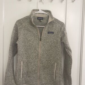 Patagonia Women's Gray Quarter Zip Gorpcore Hiking Teddy Jacket